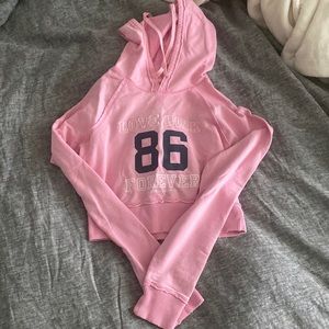 VS Pink cropped hoodie